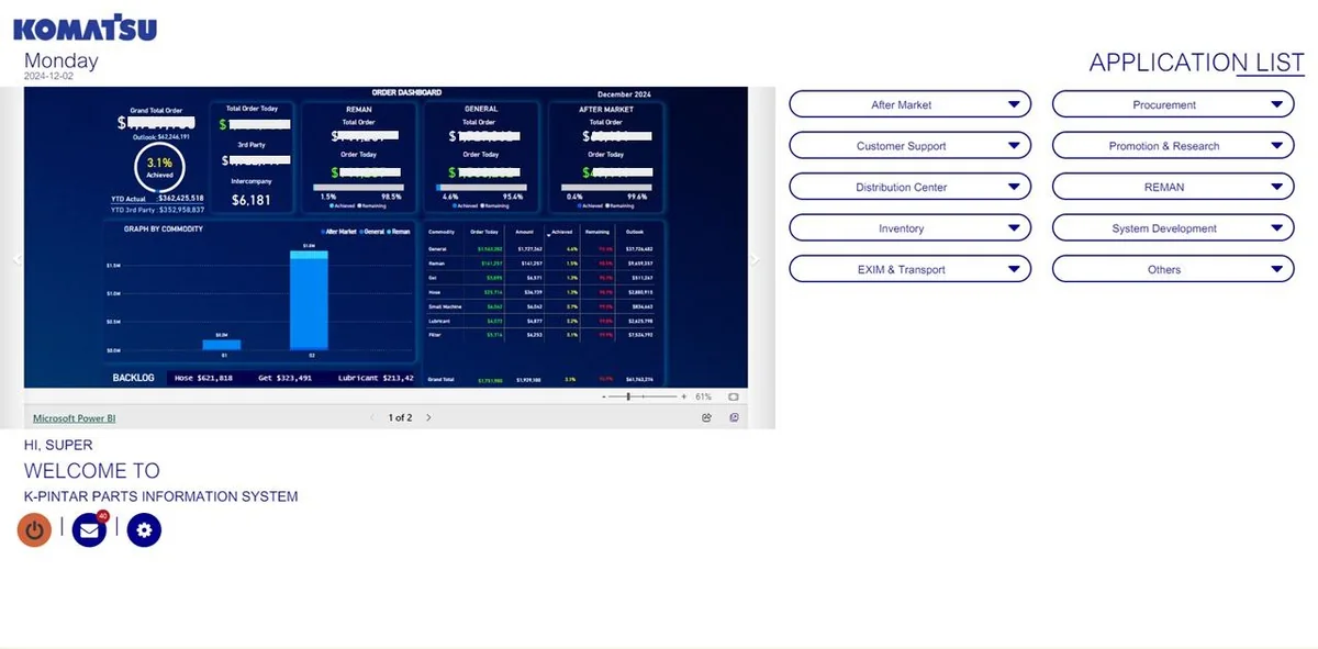 Screenshot K-PINTAR — ERP Suku Cadang
